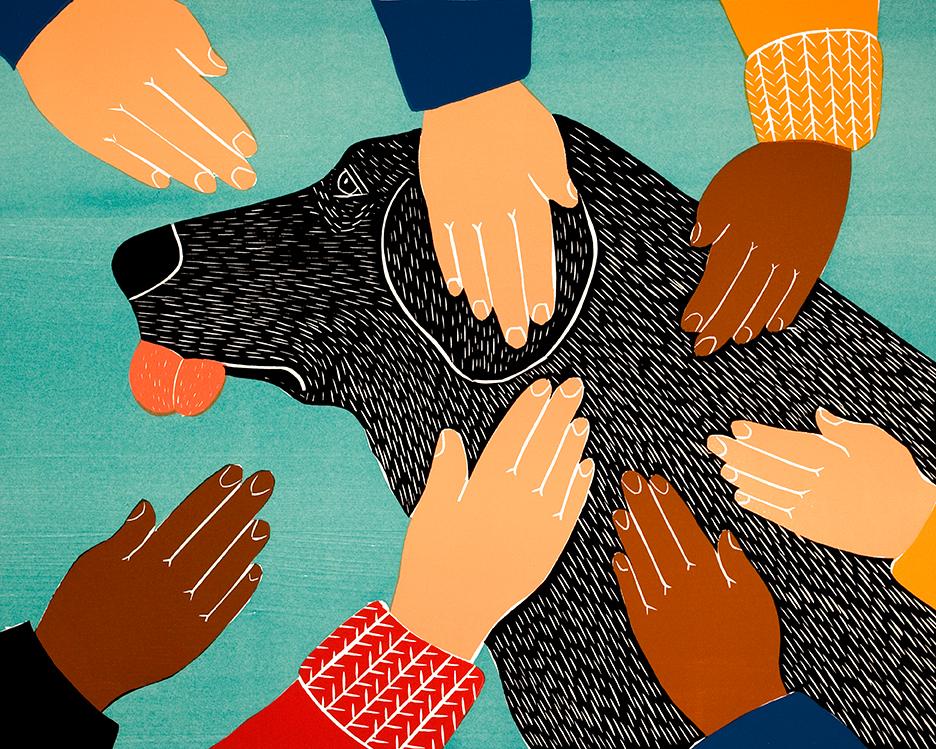 Getting Petted Print