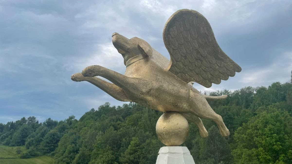 Angel Dog Weather Vane