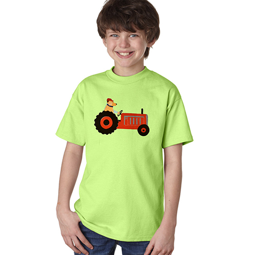 Tractor Dog Kids T-Shirt