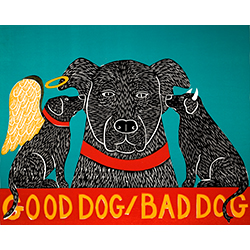 絵画　ガラス製　犬　指名手配　ビーグル　バットドック　baddog 2000003000456_01_39294feb-8afc