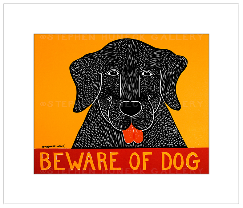 5-Pack Beware of Dog Victorian Frame Window Cling CGSignLab 24x12 