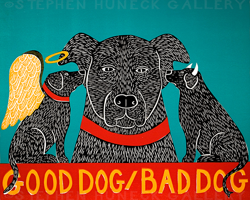 絵画 ガラス製 犬 指名手配 ビーグル バットドック baddog