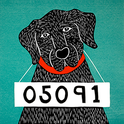 Bad Dog 05091 - Original Woodcut