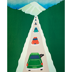 Driving to the Lodge - Giclee Print