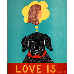 Love is... - Original Woodcut