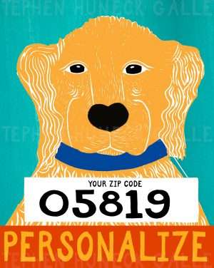 Bad Dog-Golden - Customizable Giclee