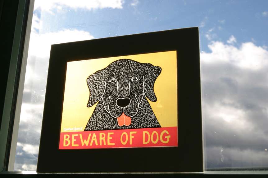 Beware of Dog - Transparent Giclee