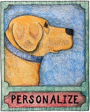 Yellow Lab - Customizable Crayon Giclee