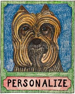 Yorkshire Terrier - Customizable Crayon Giclee