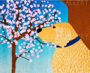 Cherry Blossom-Golden - Giclee Print