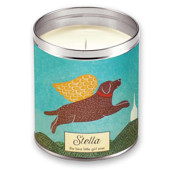 Angel Dog Personalized Memorial - Candle