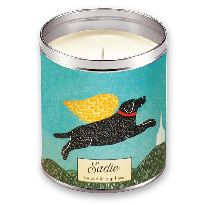 Angel Dog Personalized Memorial - Candle