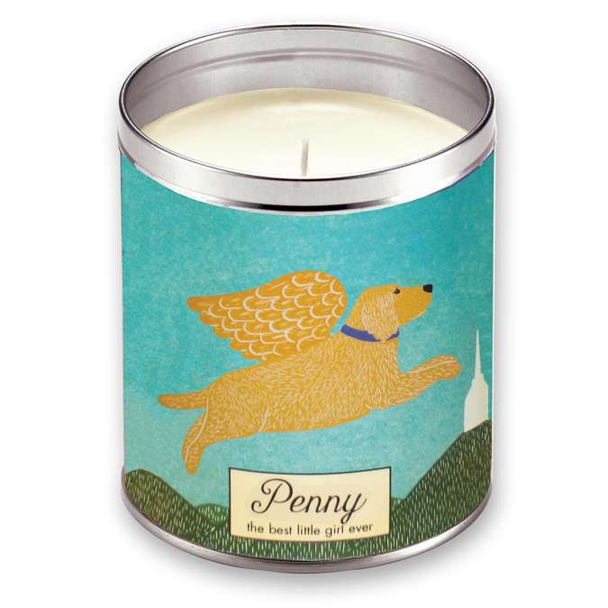 Angel Dog Personalized Memorial - Candle
