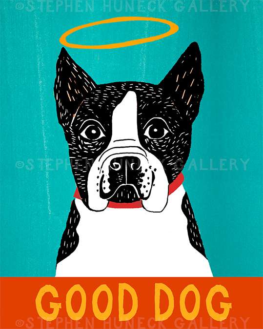Good Dog-Boston Terrier - Giclee Print