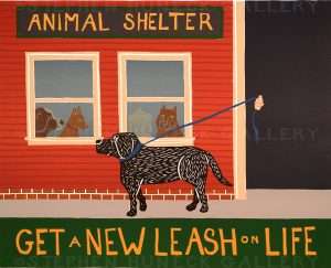 Get a New Leash on Life - Giclee Print