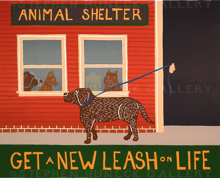 Get a New Leash on Life - Giclee Print