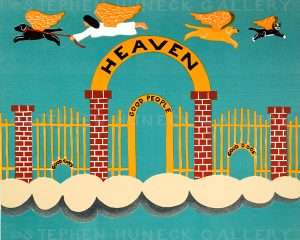Heaven - Original Woodcut