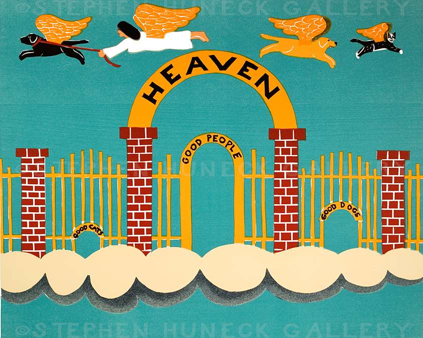Heaven - Original Woodcut