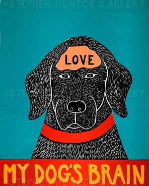 My Dog's Brain-LOVE - Giclee Print