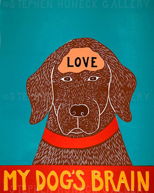 My Dog's Brain-LOVE - Giclee Print