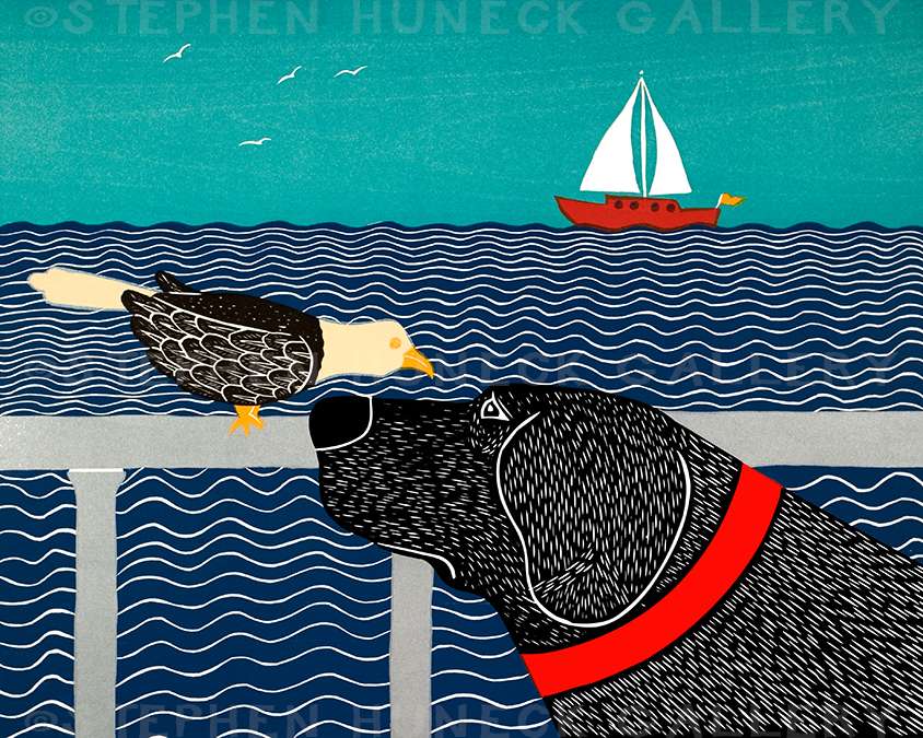 I See a Bird - Original Woodcut
