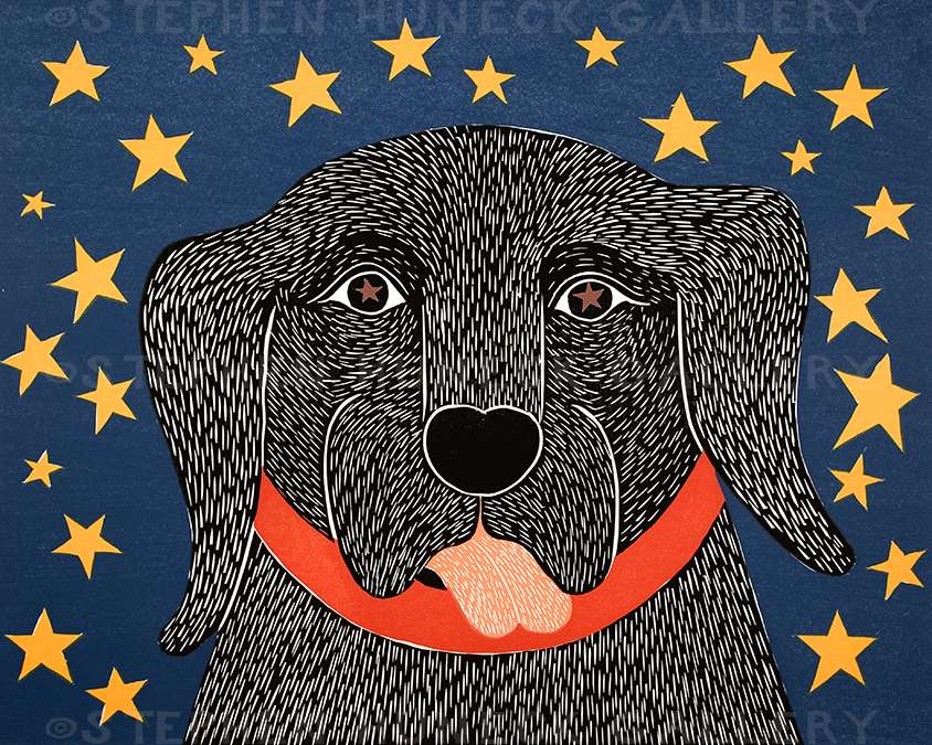 I See Stars - Original Woodcut