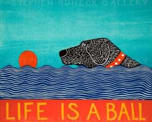 Life is a Ball - Original Woodcut