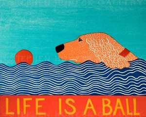 Life is a Ball-Golden - Giclee Print