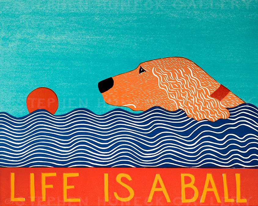 Life is a Ball-Golden - Giclee Print