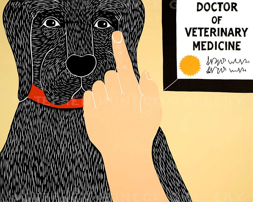 Listen to Your Vet - Original Woodcut