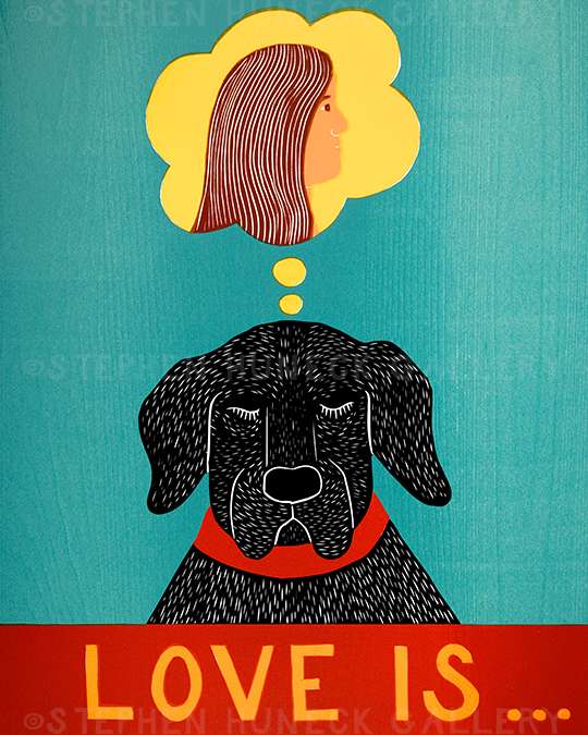 Love is... - Original Woodcut