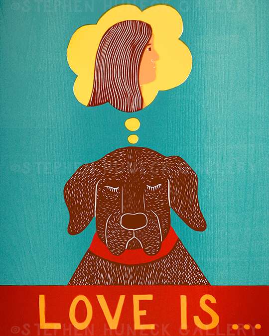 Love is... - Original Woodcut