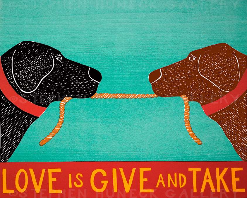 Love is Give and Take - Giclee Print