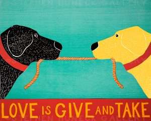Love is Give and Take - Giclee Print