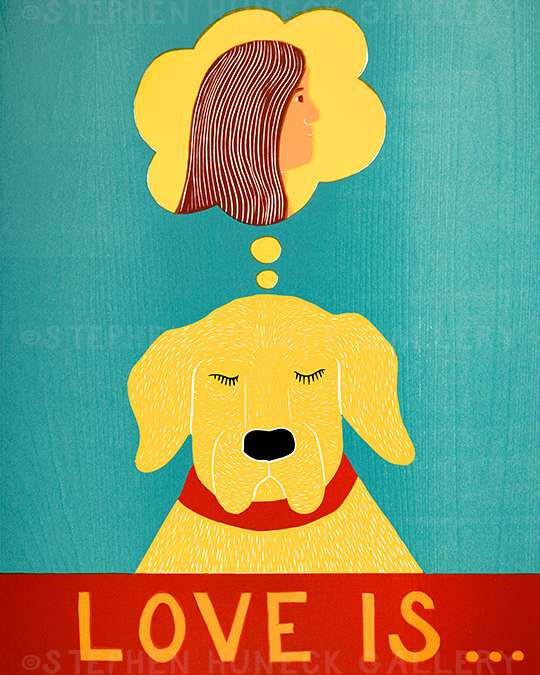 Love is... - Original Woodcut