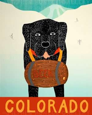 Man's Best Friend-Colorado - Original Woodcut