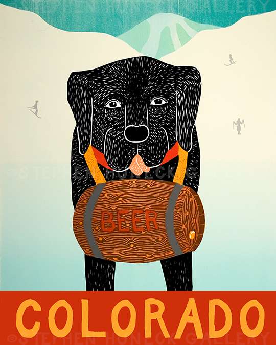Man's Best Friend-Colorado - Original Woodcut