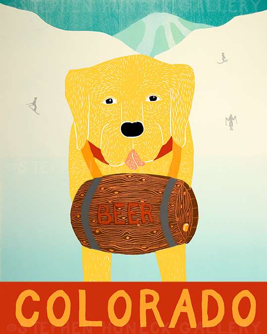 Man's Best Friend-Colorado - Original Woodcut