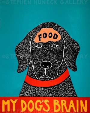 My Dog's Brain II-Food - Giclee Print