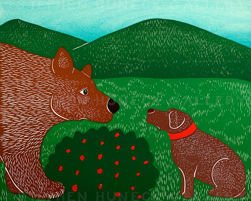My Stomach Likes to Growl - Original Woodcut