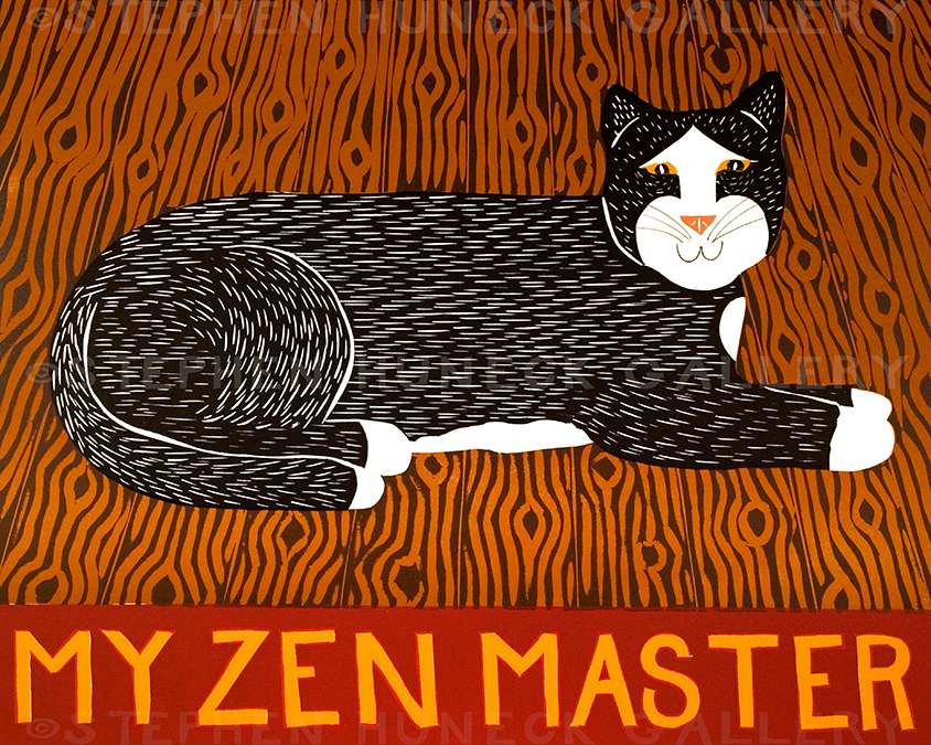My Zen Master - Original Woodcut