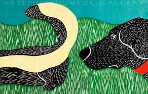 Nature Walk-Bad Dog - Medium Woodcut