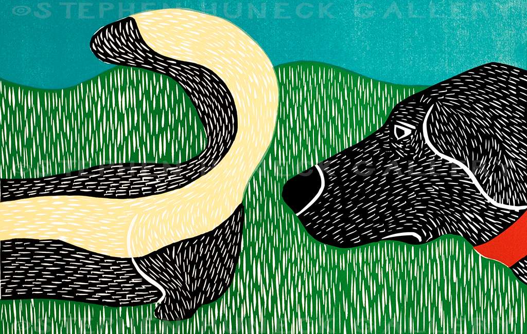 Nature Walk-Bad Dog - Medium Woodcut