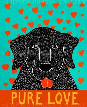 Pure Love-Happy Lab - Giclee Print