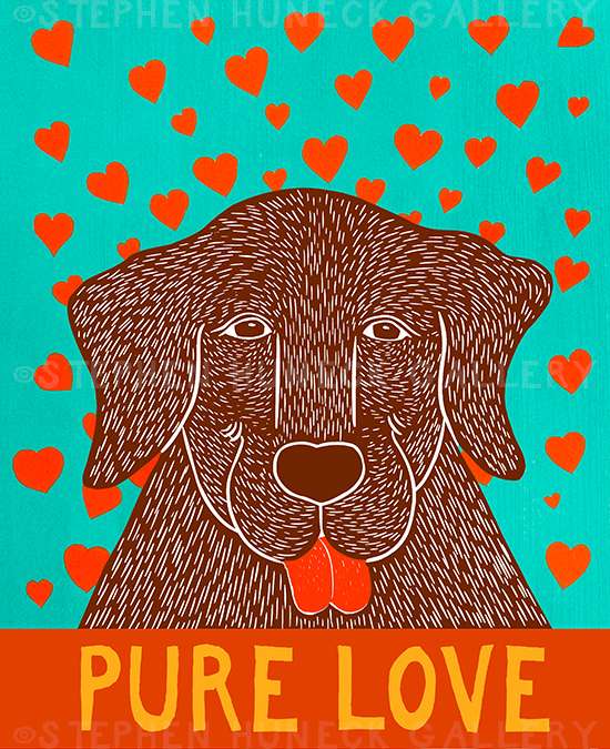 Pure Love-Happy Lab - Giclee Print