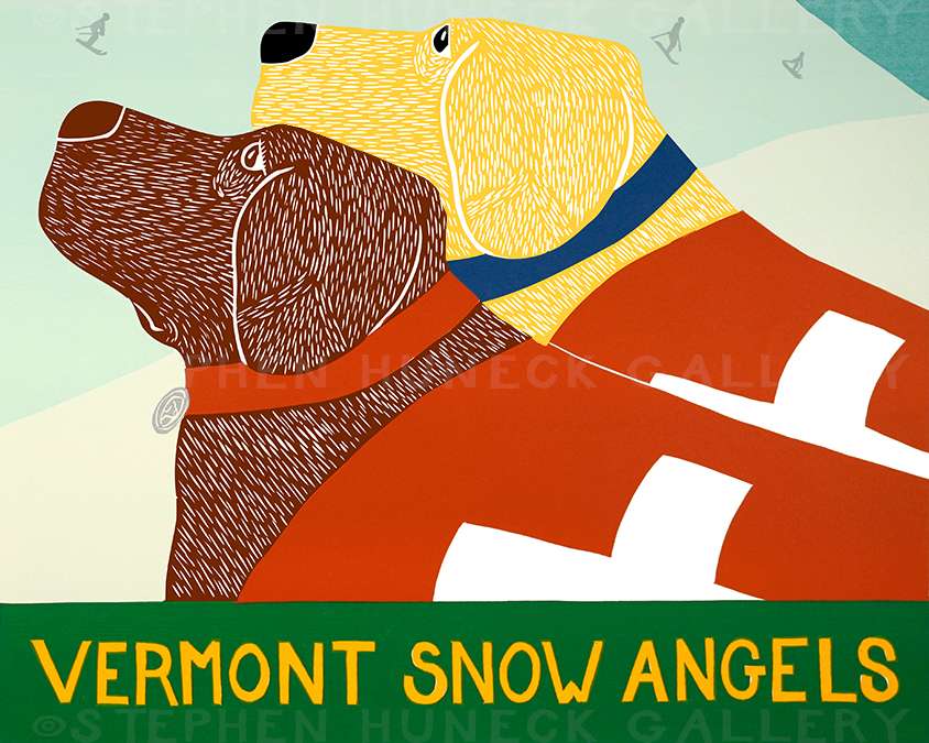 Snow Angels-Vermont - Giclee Print