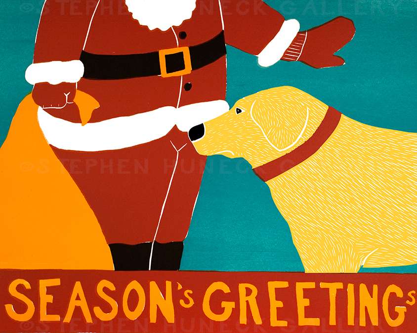 Season's Greetings - Original Woodcut