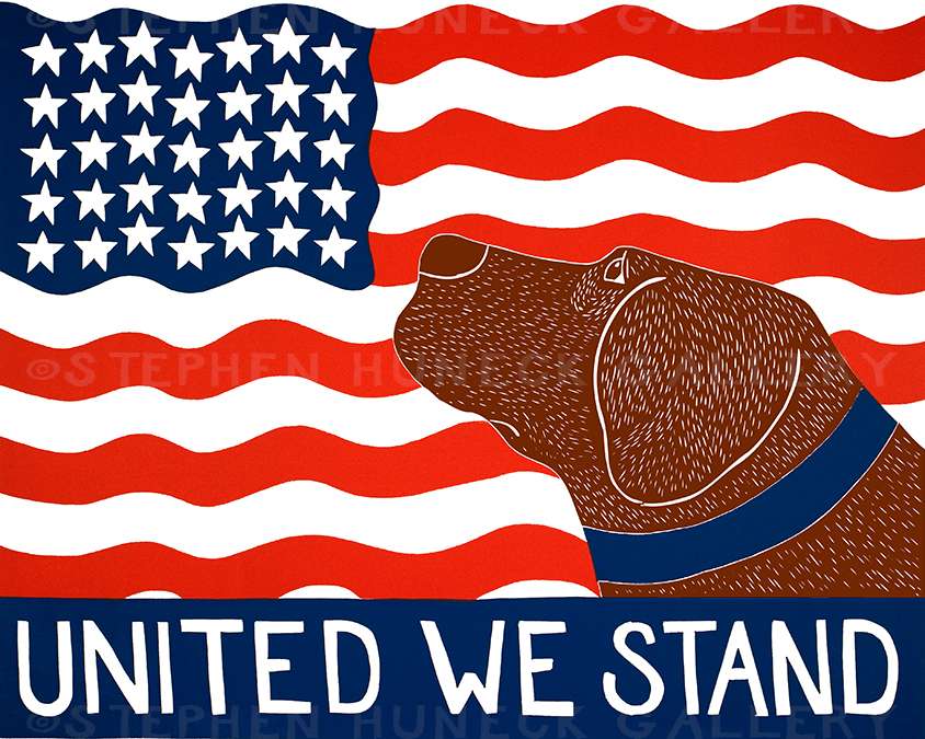 United We Stand - Original Woodcut