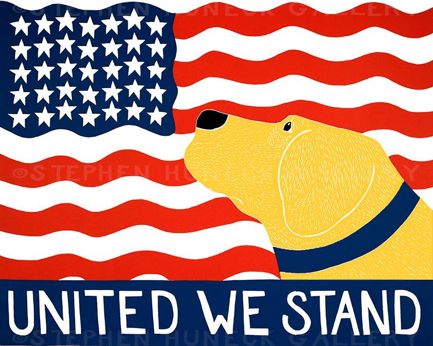 United We Stand - Original Woodcut