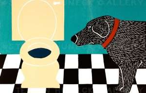 Water Bowl-Bad Dog - Giclee Print